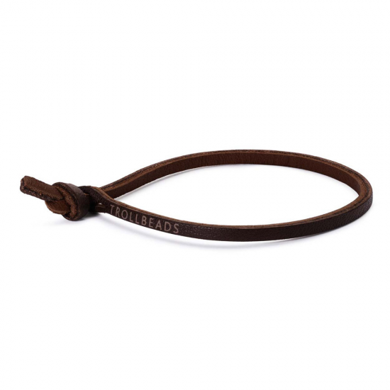 TROLLBEADS ARMBAND LEER ENKEL BRUIN TLBR-00057 - 255242