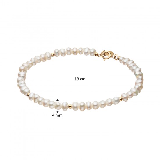 JACKIE GOUDEN ARMBAND PEARL POTION JKB24.408 - 257569