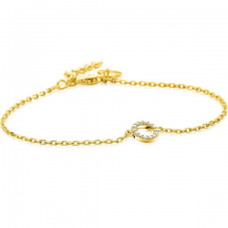 ZINZI ARMBAND VERGULD OPEN RONDJE ZIRKONIA ZIA2550Y - 257673