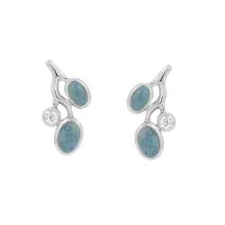 RABIONOVICH ZILVEREN OORKNOPPEN AZURE 80905003 - 258059