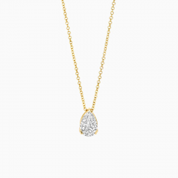 BLUSH GEELGOUDEN COLLIER MET LB BRILJANT 0.50 CRT LG3012Y - 258244