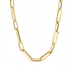 BLUSH GOUDEN COLLIER PAPERCLIP BEWERKT GLAD 3165YGO - 258302