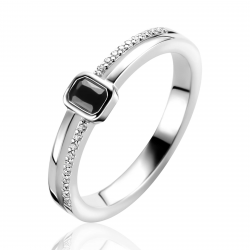 ZINZI ZILVEREN RING MET ZWARTE ZIRKONIA ZIR2626Z - 258333