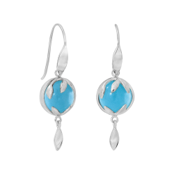 RABINOVICH OORHANGERS  SERENITY  BLAUWE CHALCEDOON 82304008 - 258546