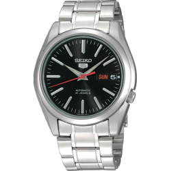 SEIKO 5 HERENHORLOGE AUTOMAAT STAAL ZWART SNKL45KI - 258765