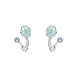 RABINOVICH ZILVEREN FANTASIE OORKNOPPEN BAND OF BLEU 82705051 - 258858