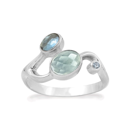 RABINOVICH ZILVEREN FANTASIE RING BAND OF BLEU 82703051 - 258861