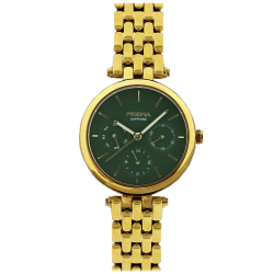 PRISMA HORLOGE TOISE GOUDKLEURIG GROEN P.3004 - 258894