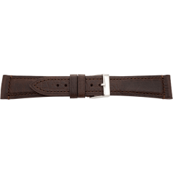 PEBRO PREMIUM HORLOGEBAND LEER DONKERBRUIN 118120 - 259154