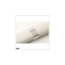 SERVETBANDEN VERZILVERD BASIS 100 OVAAL-GLAD 3,5 x 5,5 CM WG-02406 - 258485