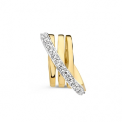 GOUDEN HANGER FANTASIE MET ZIRKONIA BICOLOR HB128310 - 259261