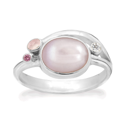 RABINOVICH ZILVEREN RING PASSION PINK 83403069 - 259287