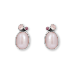 RABINOVICH ZILVEREN OORKNOPPEN PASSION PINK 83405069 - 259288