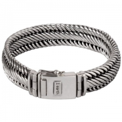 1-EARTH ZILVEREN ARMBAND NEW YORK 11MM 20CM 32152481-0042 - 259366