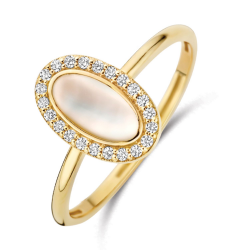 BLUSH GOUDEN RING MET PARELMOER EN ZIRKONIA 1279YMQ - 259401