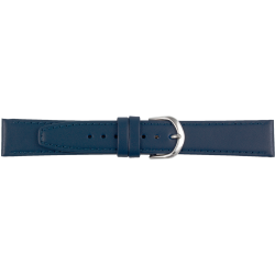 PEBRO HORLOGEBAND LEER DONKERBLAUW 11510 - 259426