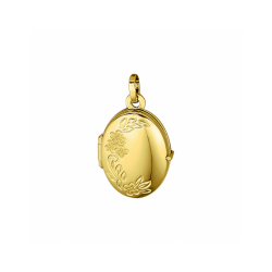 GEELGOUDEN MEDAILLON MET GRAVURE 40055378 - 259744