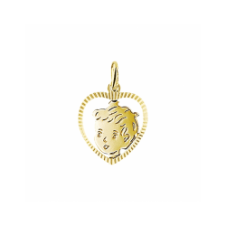 GOUDEN HANGER JONGEN HART GEDIAMANTEERD 16,5 MM 4005838 - 259267