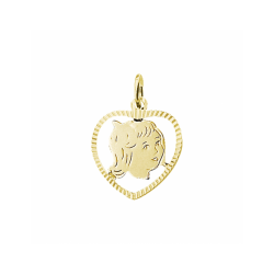 GOUDEN HANGER MEISJE HART GEDIAMANTEERD 16,5 MM 4005841 - 259268