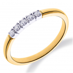 14KRT G/W RING 5-0.10 CRT H SI GGA2035 14K - 259543