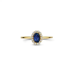 BLUSH GOUDEN RING MET BLAUWE SAFFIER LG DIAMANT LG1082Y - 259565