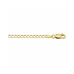 GEELGOUDEN GOURMET ARMBAND 6 ZIJDE GESLEPEN MASSIEF 4016998 - 259385