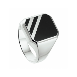 ZILVEREN ZEGELRING MET ONYX 1013987 - 257799