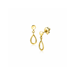 ZINZI GOLD GOUDEN OORSTEKERS MET HANGENDE OPEN DRUPPEL 13 MM ZGO521 - 259082