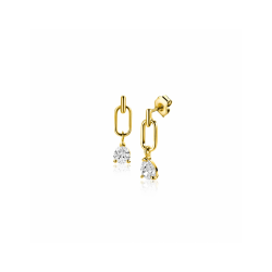 ZINZI GOLD GOUDEN OORSTEKERS MET ZIRKONIA HANGER 12MM ZGO548 - 259086