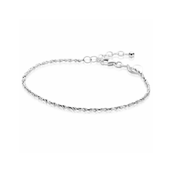 ZINZI zilveren organisch gedraaide schakel armband (1,8mm breed) 17-20cm ZIA2843 - 259459