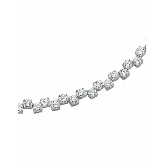 ZILVEREN FANTASIE COLLIER MET ZIRKONIA 1301750 - 43090