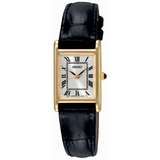 SEIKO HORLOGE DOUBLE MET LEREN BAND SXGN56P1 - 34742