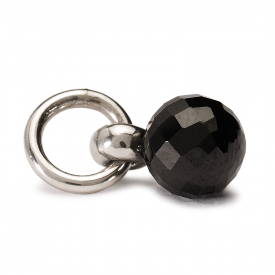 TROLLBEADS BEDEL ZILVER ZWARTE SPINEL HANGER TAGBE-00009 - 35288