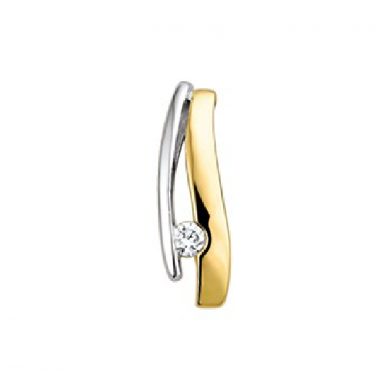 GEELGOUDEN FANTASIE HANGER MET BRILJANT 0.05 4206389 - 40917
