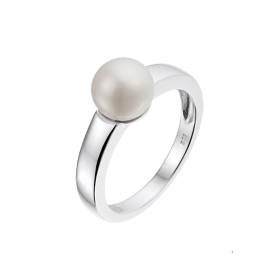 ZILVEREN FANTASIE RING MET ZOETWATERPAREL 1313928 - 42830