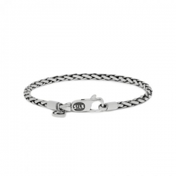 SILK ARMBAND ZILVER MET KARABIJNHAAK 149 - 47190