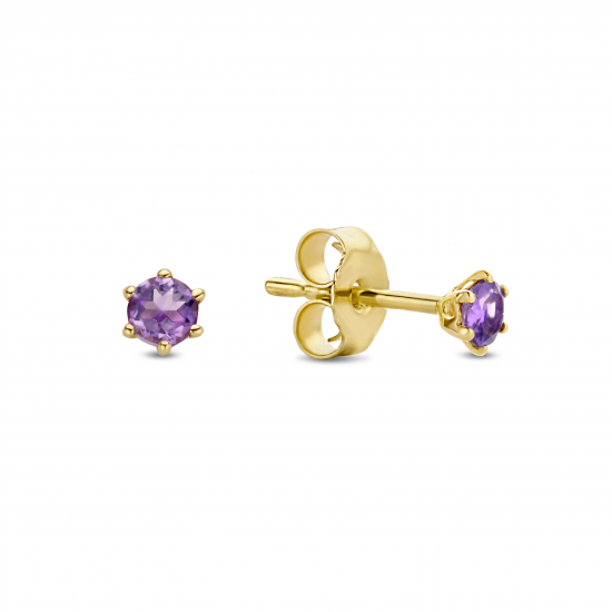 JACKIE AMETHYST OORKNOPPEN  JKE20.006 - 51417