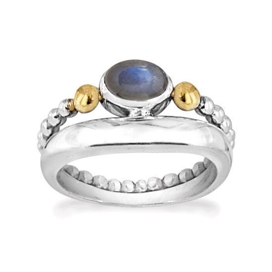 RABINOVICH RING  ZILVER MET GOUD  LABRADORIET,  72203813 - 48100
