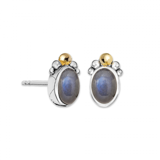 RABINOVICH OORKNOP  ZILVER MET GOUD  LABRADORIET,  72205813 - 48101