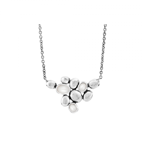 RABINIVICH ZILVEREN COLLIER METR WIITE PARELS 73502065 - 48700