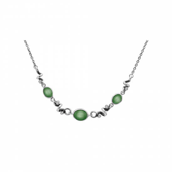 RABINIVICH ZILVEREN COLLIER MET SERPETIJN EN ZIRKO NIA 74102099 - 48702