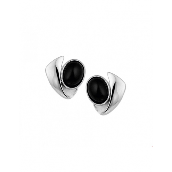 ZILVEREN OORKNOPPEN MET ONYX 1307073 - 49179